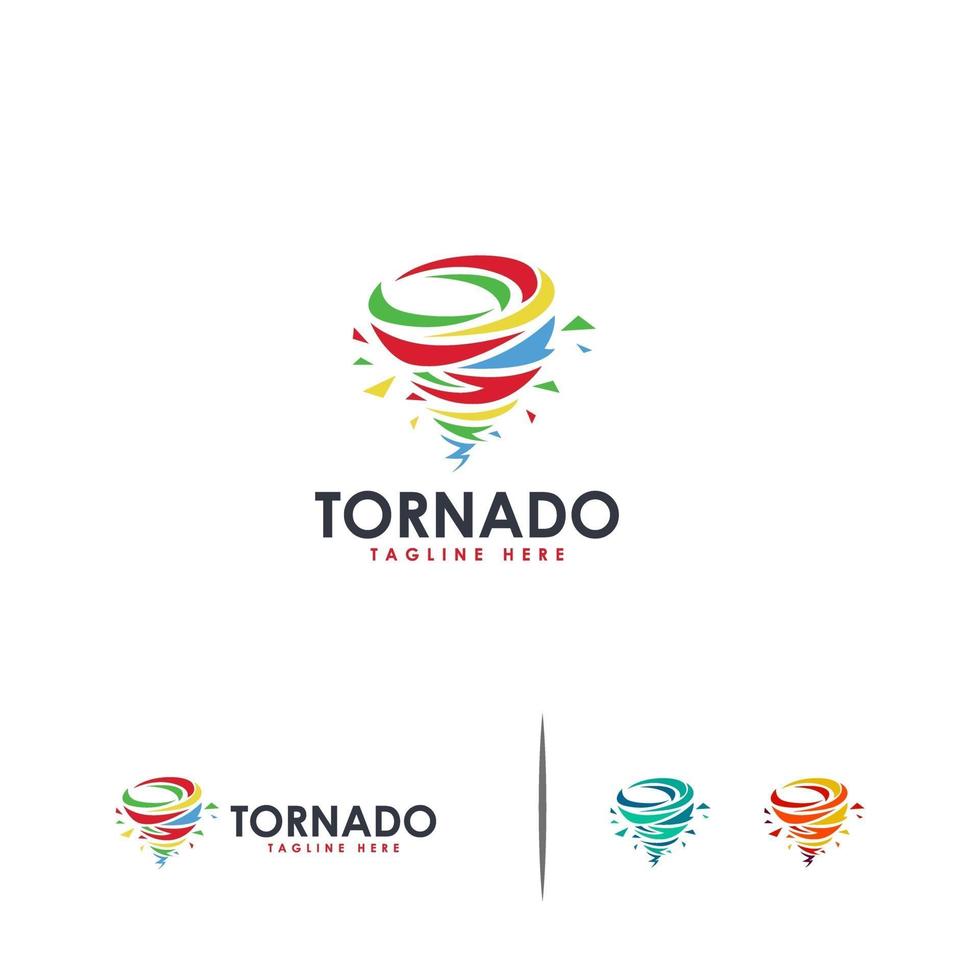abstrakt tornado logotypdesign vektor