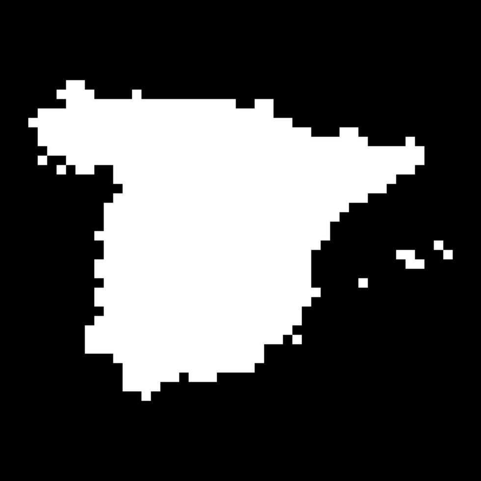 Pixelkarte von Spanien. Vektor-Illustration. vektor