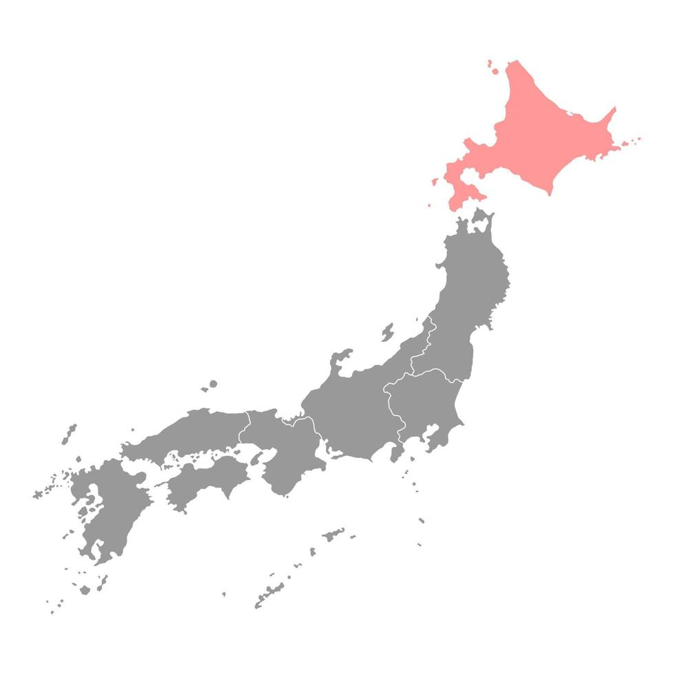 Hokkaido-Karte, Region Japan. Vektor-Illustration vektor