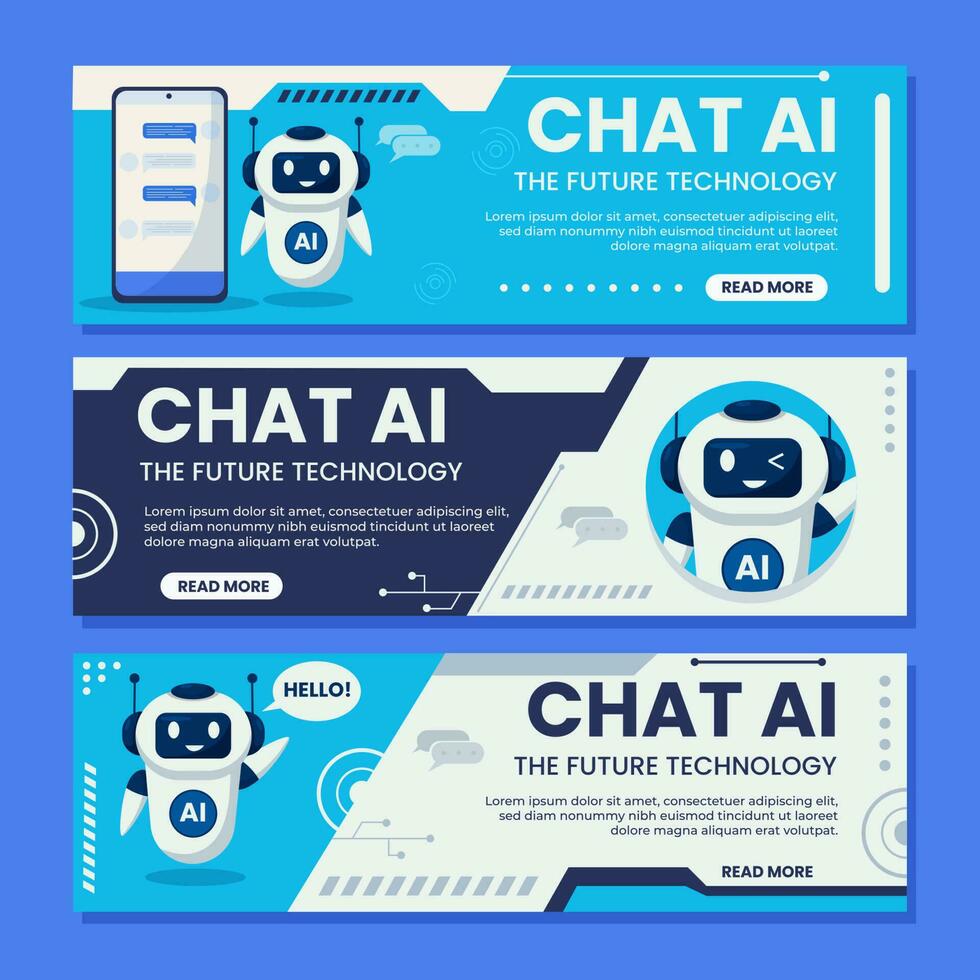 Clever Chatbot Banner Vorlage vektor