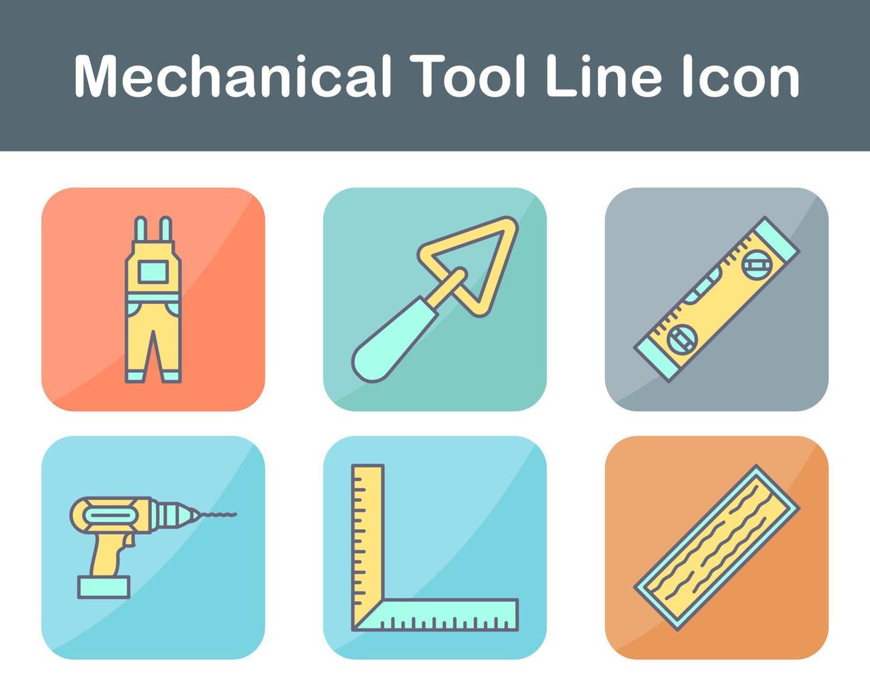 mekanisk verktyg vektor ikon uppsättning