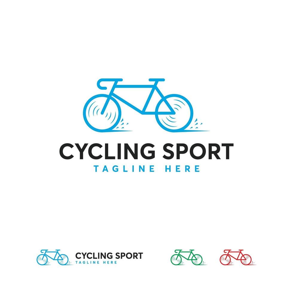 cykel sport logotyp design mall, snabb cykel logotyp mall vektor