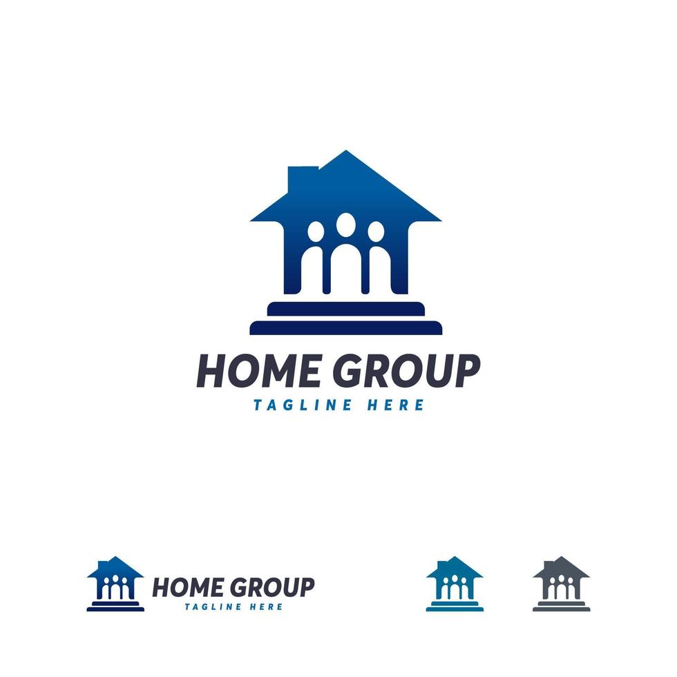 Home Group Logo Designs Vorlage, Immobilien Logo Vorlage vektor