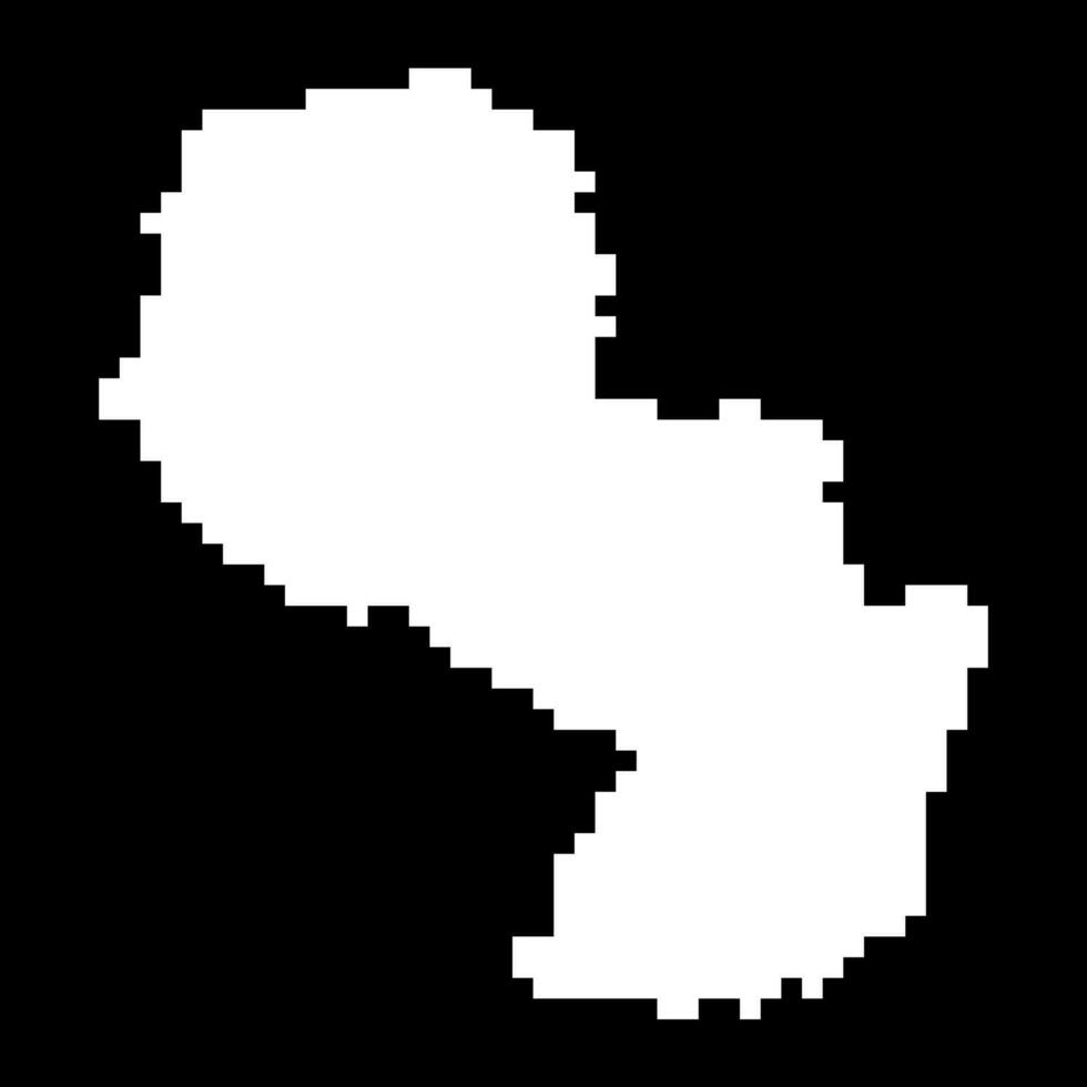 Pixelkarte von paraguay. Vektor-Illustration. vektor