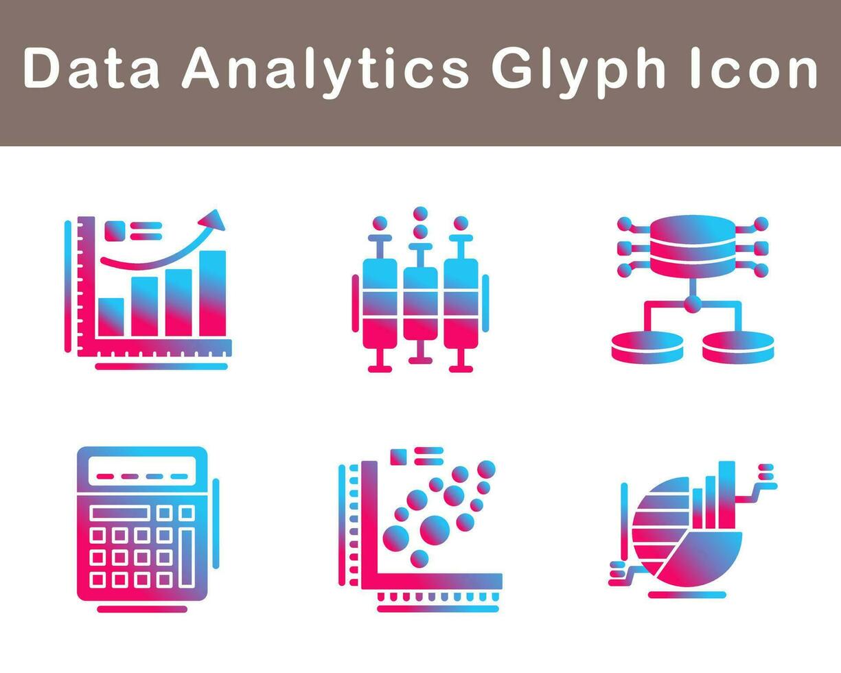 Daten Analytik Vektor Symbol einstellen