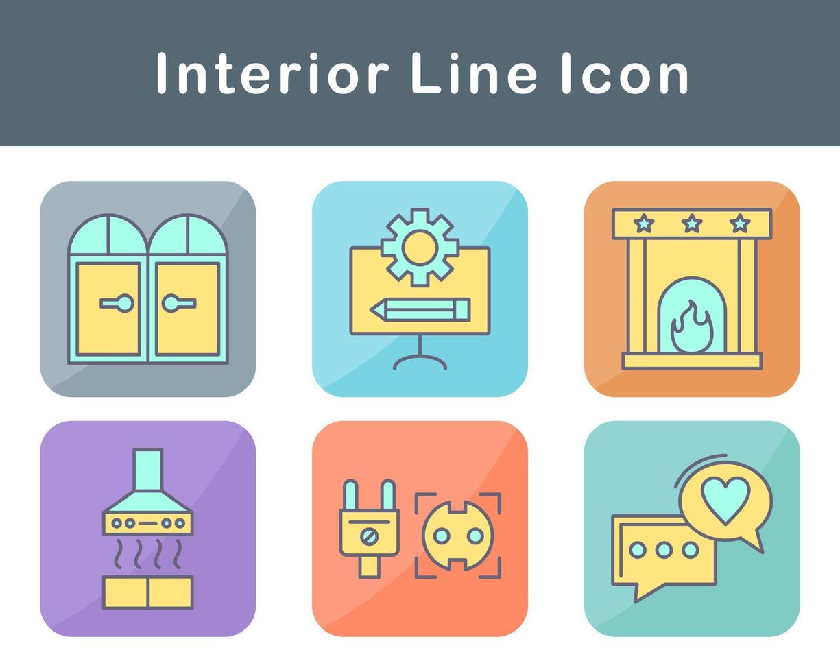 interiör vektor ikon uppsättning