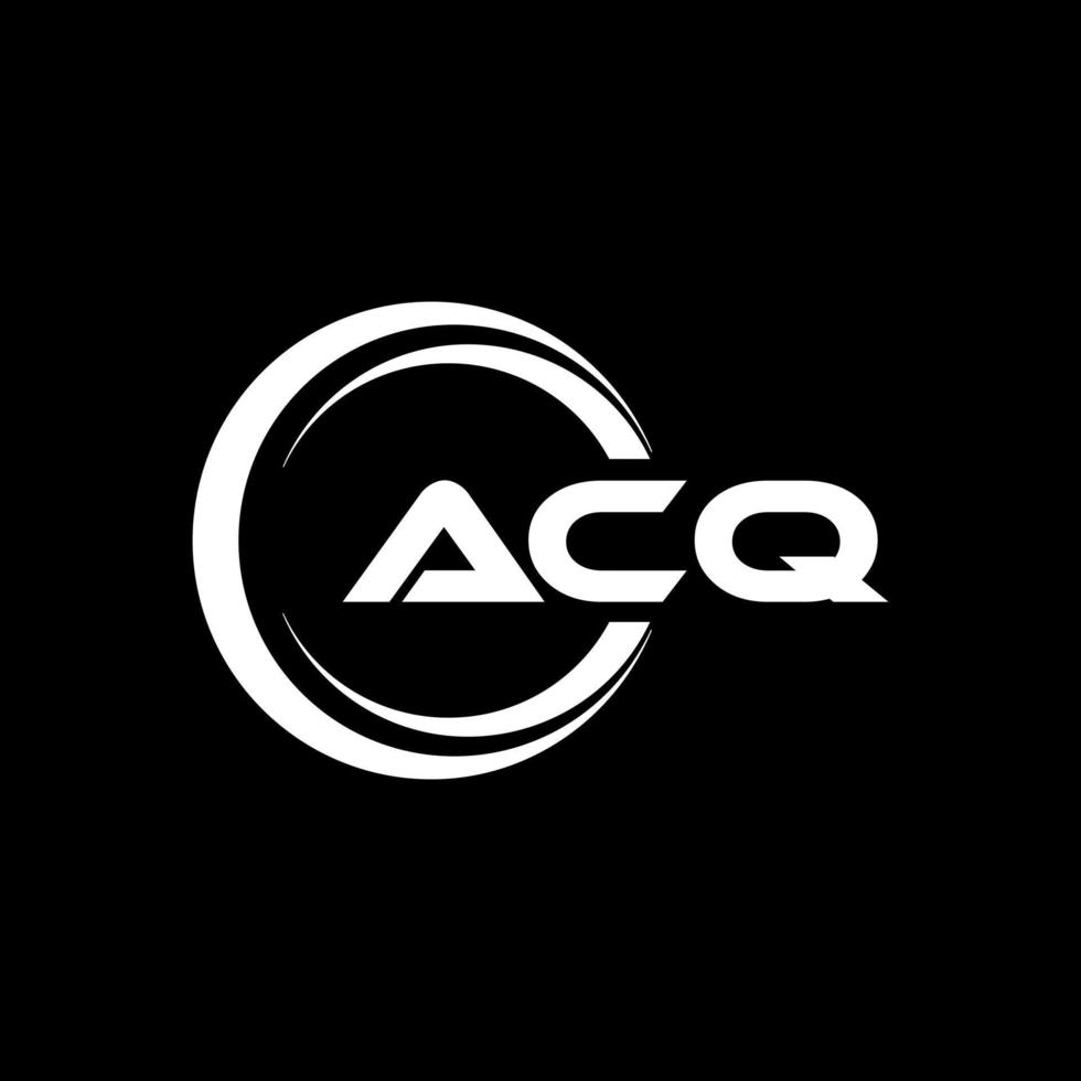 acq brev logotyp design i illustration. vektor logotyp, kalligrafi mönster för logotyp, affisch, inbjudan, etc.
