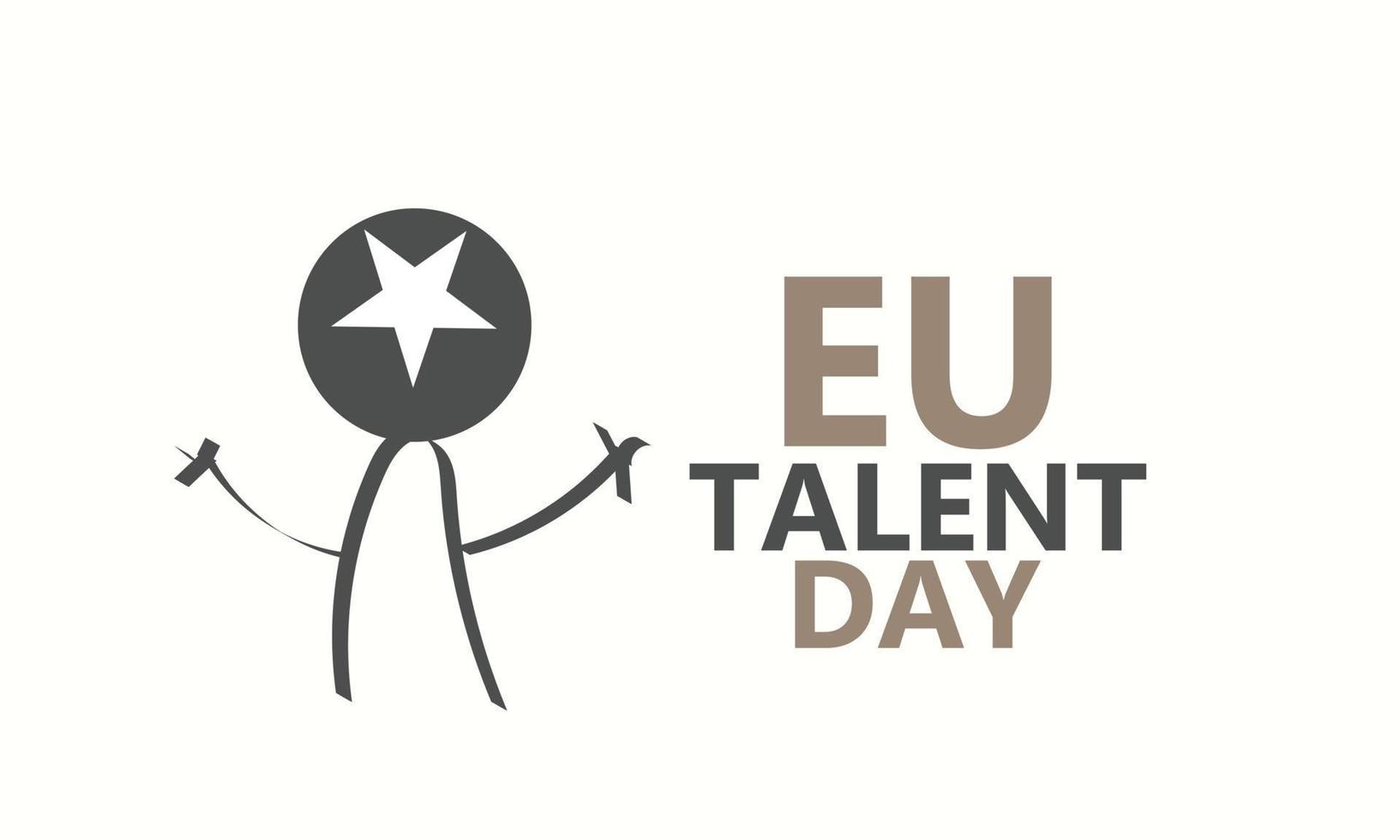 EU Talent Tag. Vorlage zum Hintergrund, Banner, Karte, Poster vektor