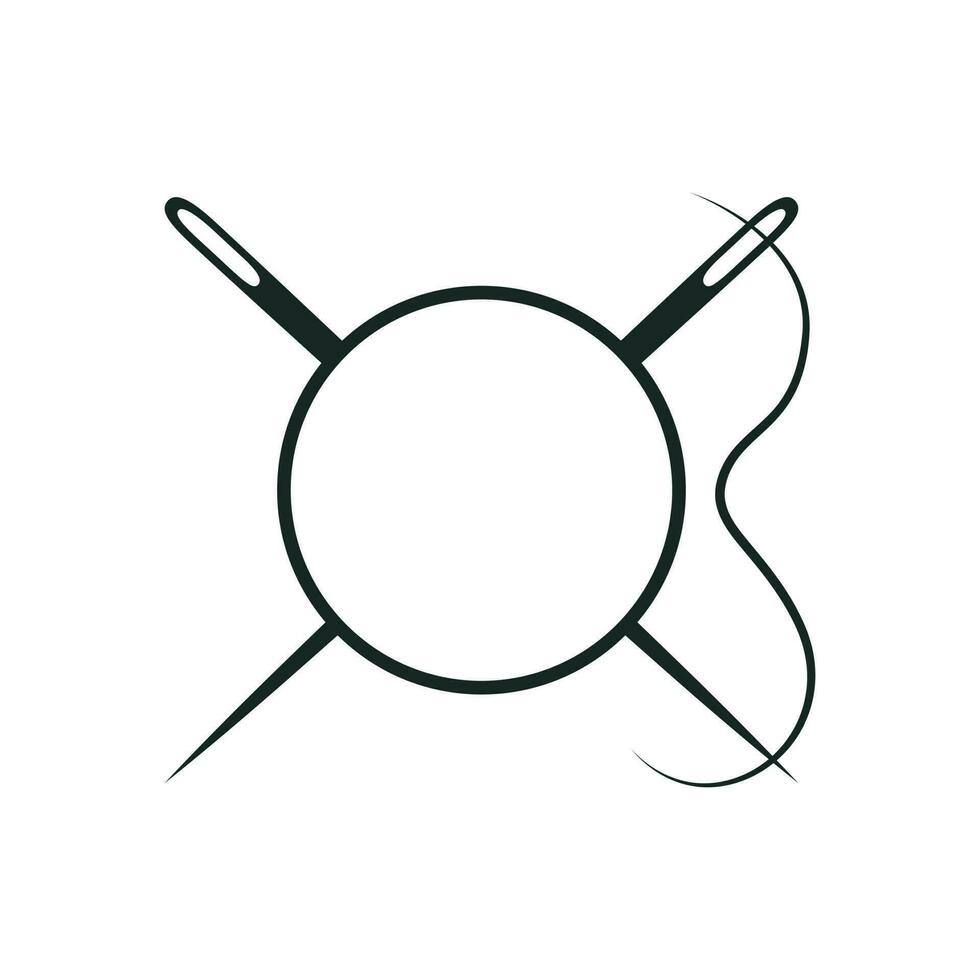 sömnad nål ikon vektor. nål tråd illustration tecken. sömnad symbol. sömmerska logotyp. vektor