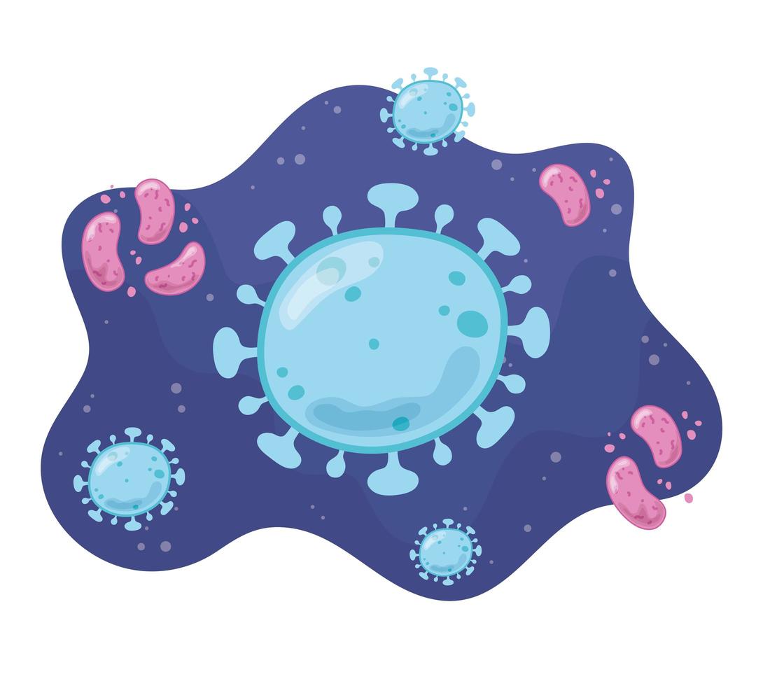 bakterie- och virusdesign vektor