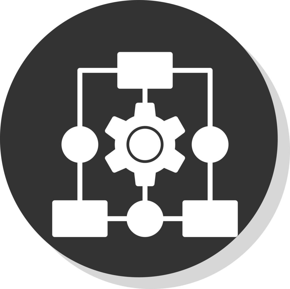 Workflow-Prozess-Vektor-Icon-Design vektor