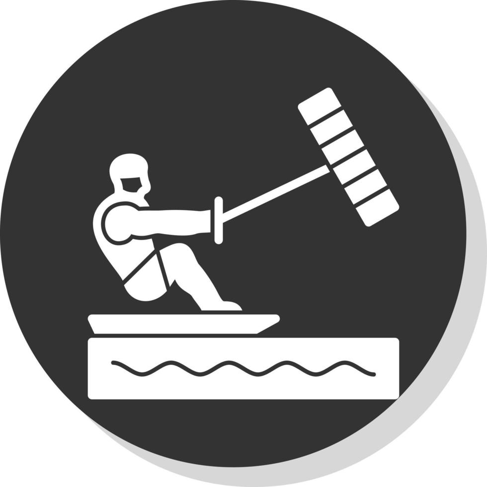 Kitesurfen-Vektor-Icon-Design vektor