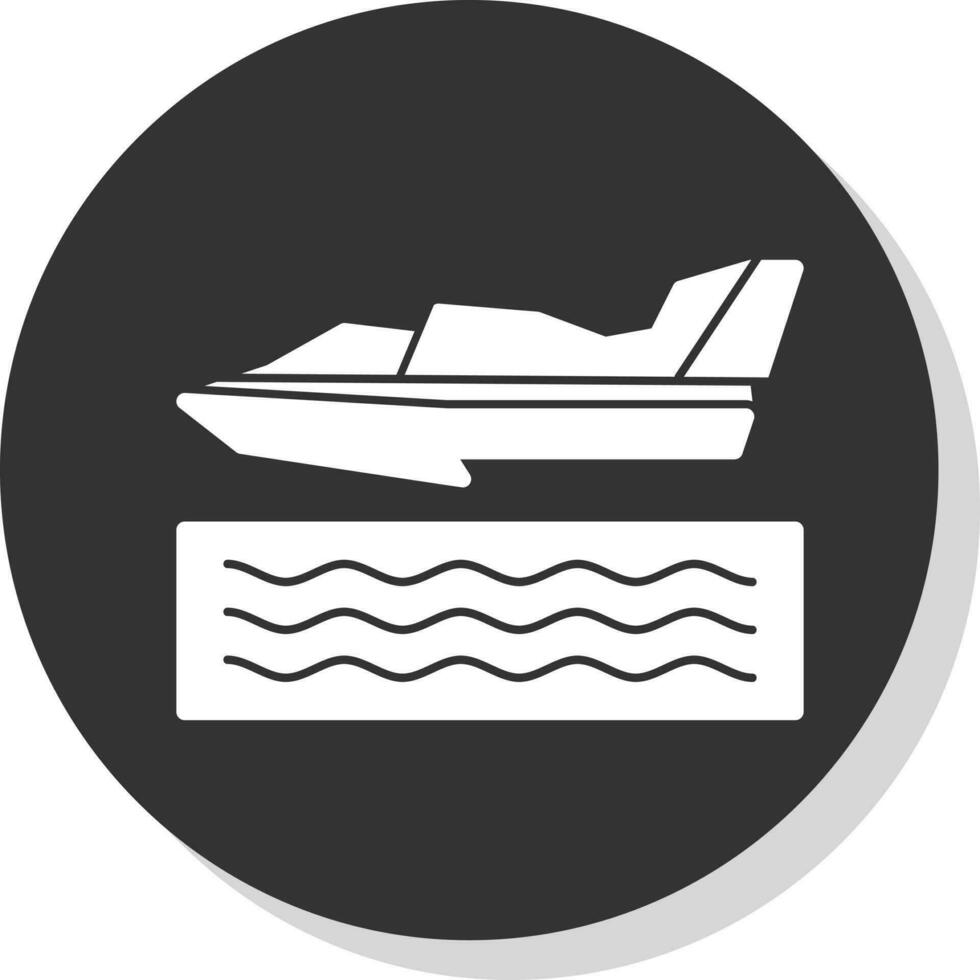 Wasserflugzeug-Rennvektor-Icon-Design vektor