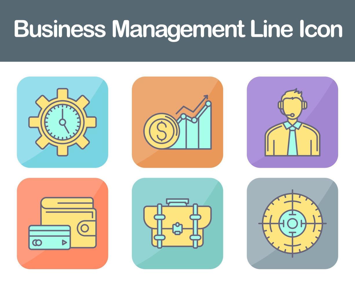 företag förvaltning vektor ikon uppsättning