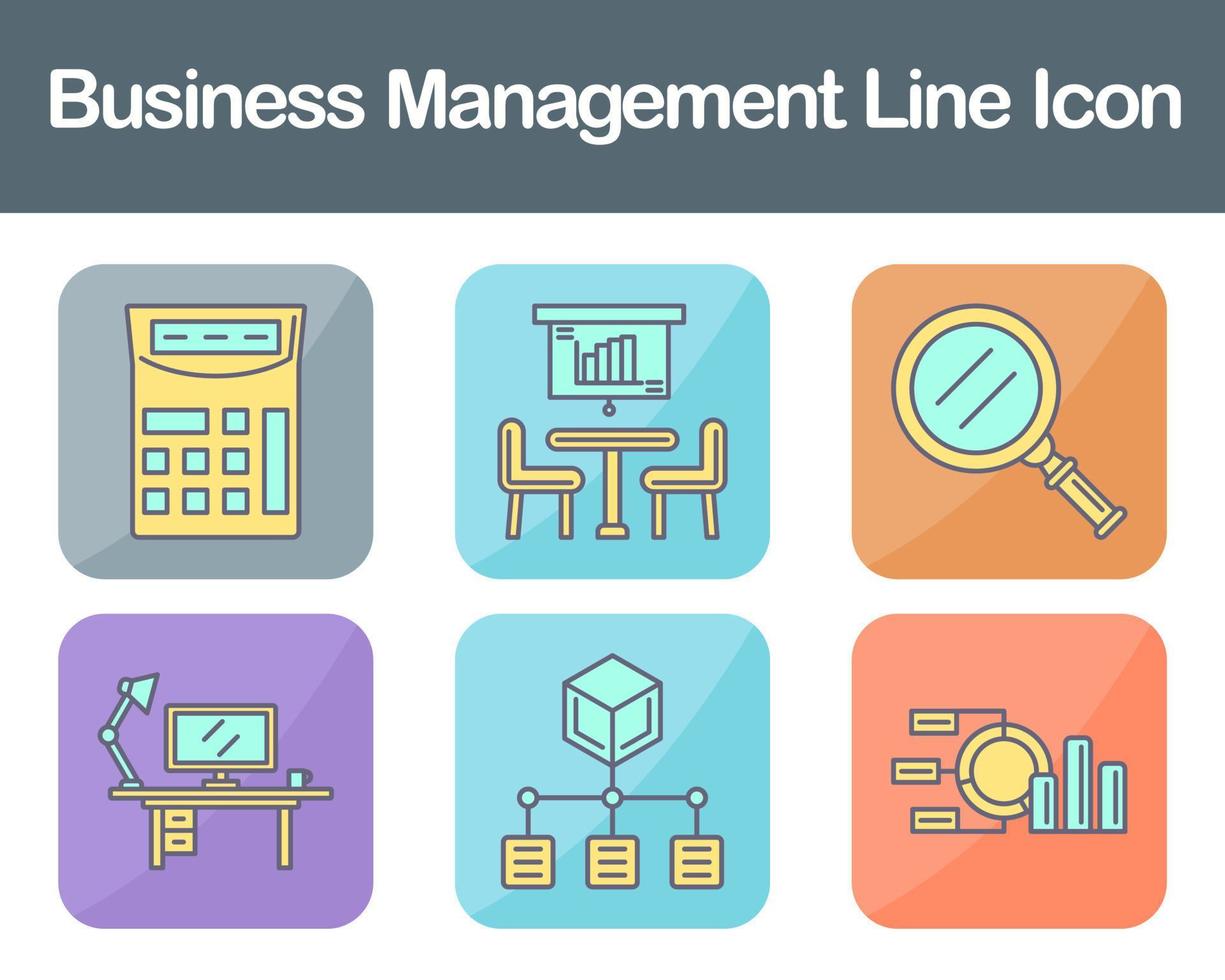 Geschäft Verwaltung Vektor Symbol einstellen