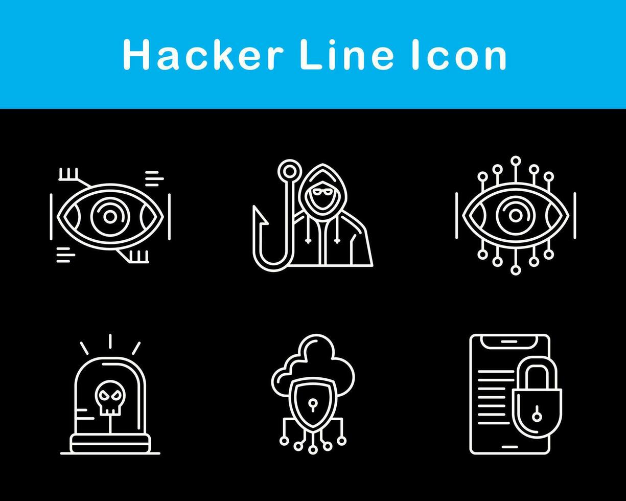 Hacker-Vektor-Icon-Set vektor