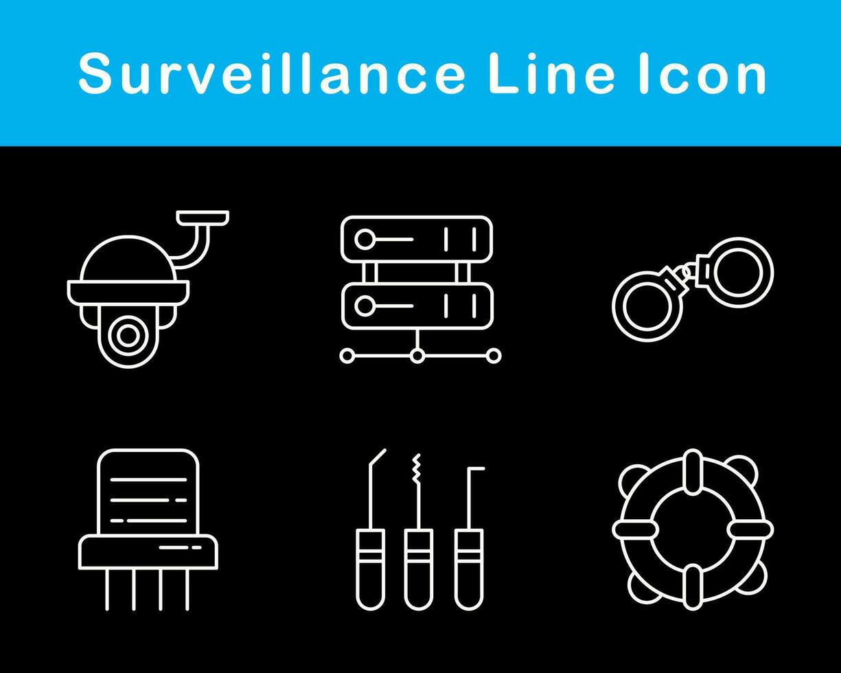 övervakning vektor ikon uppsättning