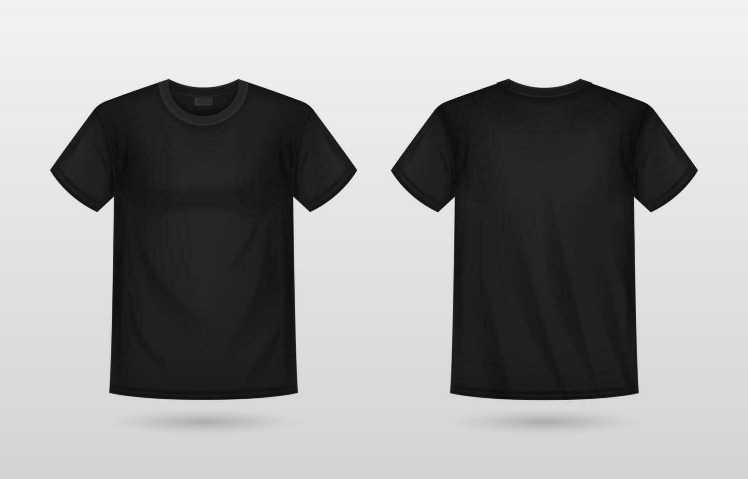 3d svart t-shirt attrapp vektor