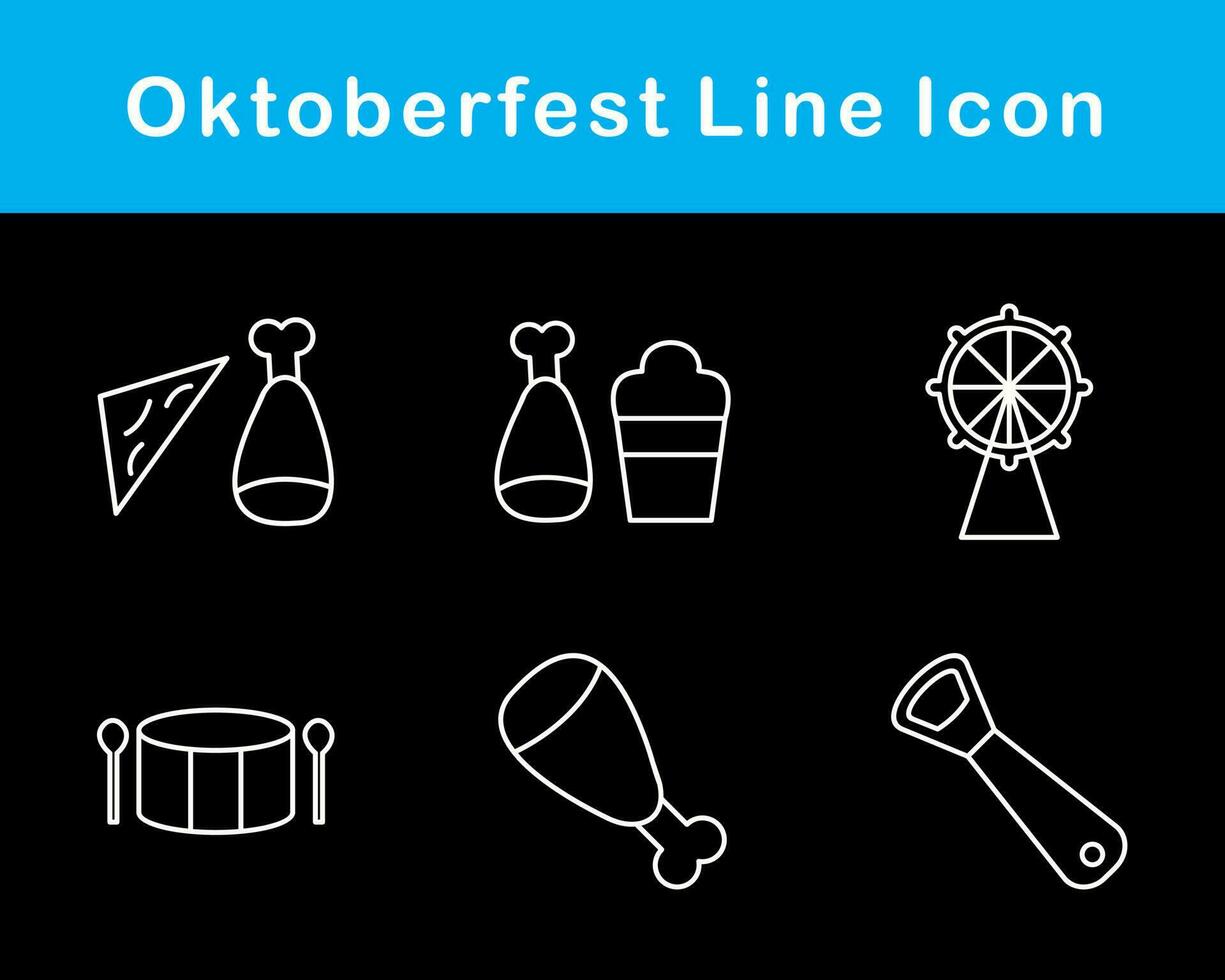 oktoberfest vektor ikon uppsättning