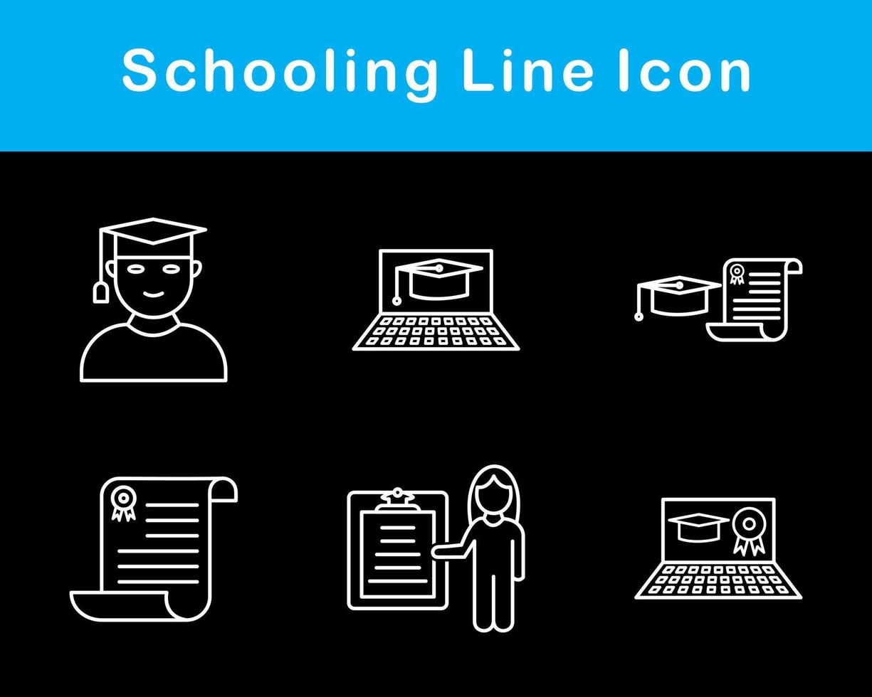 skolutbildning vektor ikon uppsättning