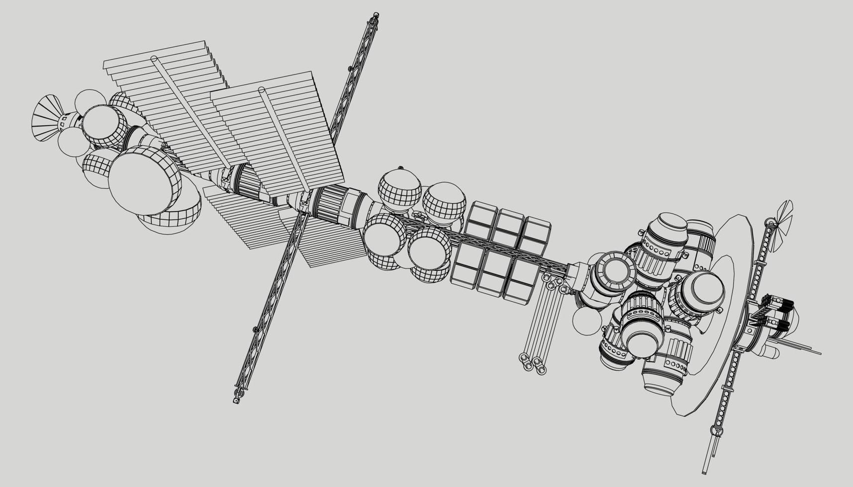 lineart från rymdskeppet vektor