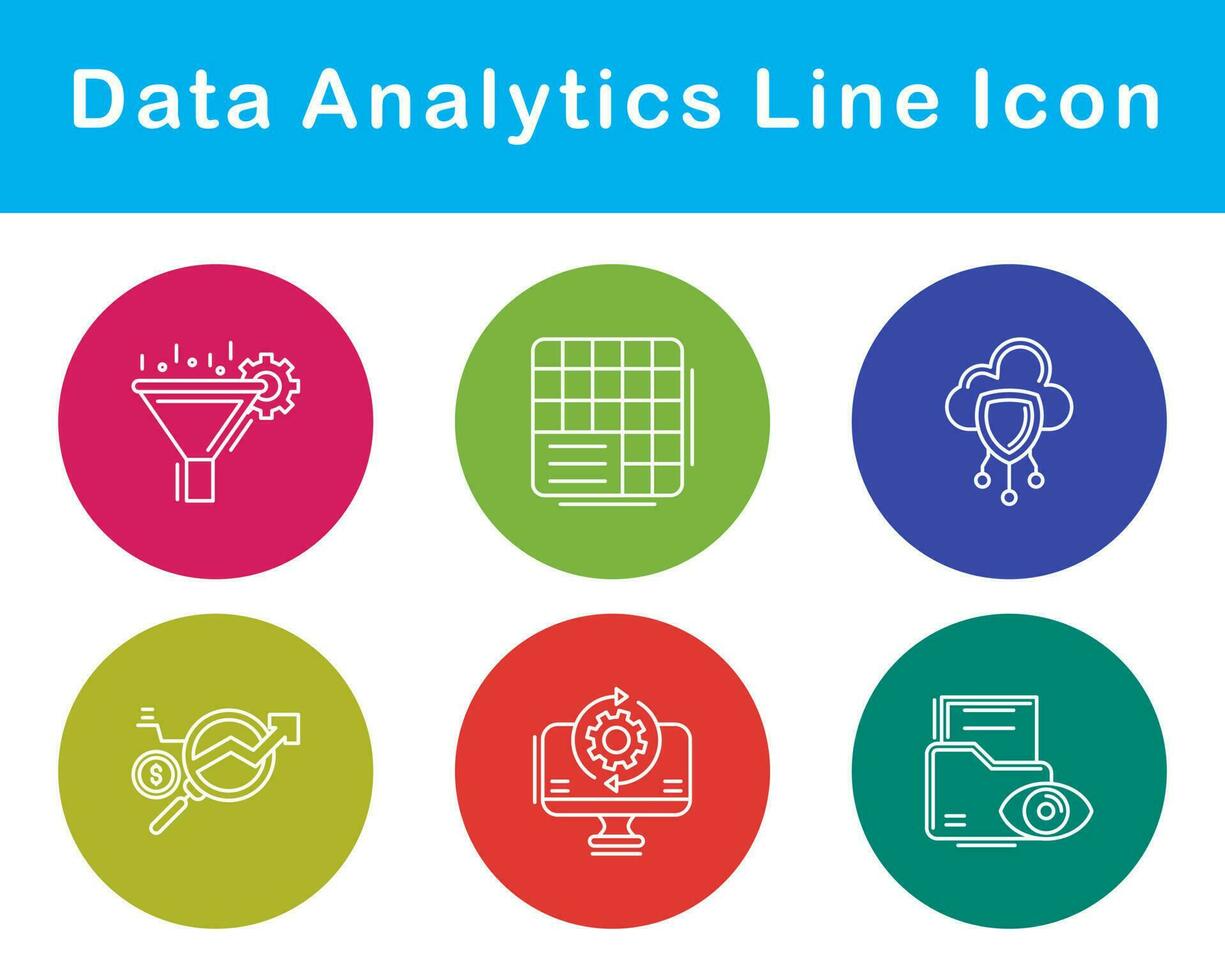 Daten Analytik Vektor Symbol einstellen