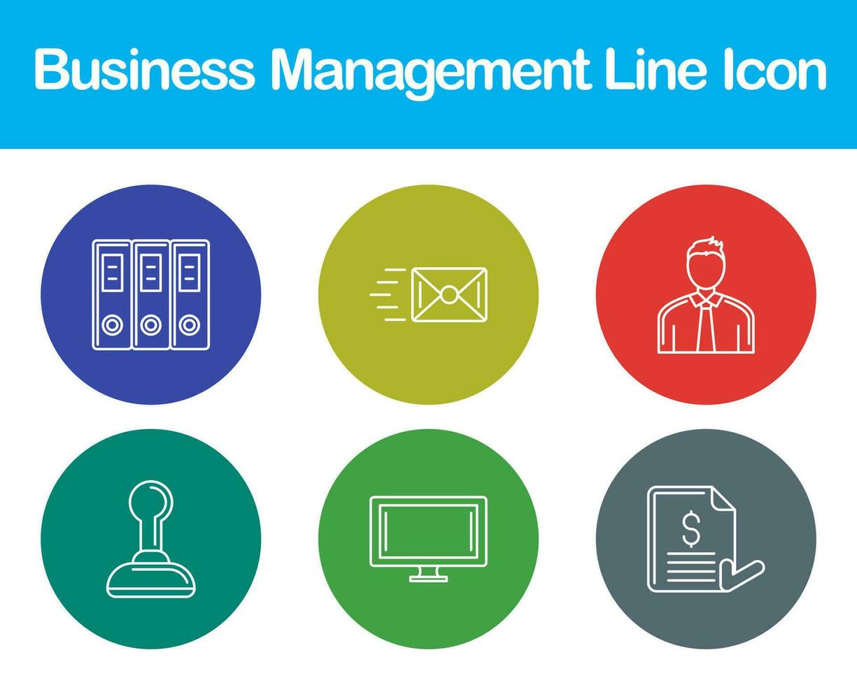 företag förvaltning vektor ikon uppsättning