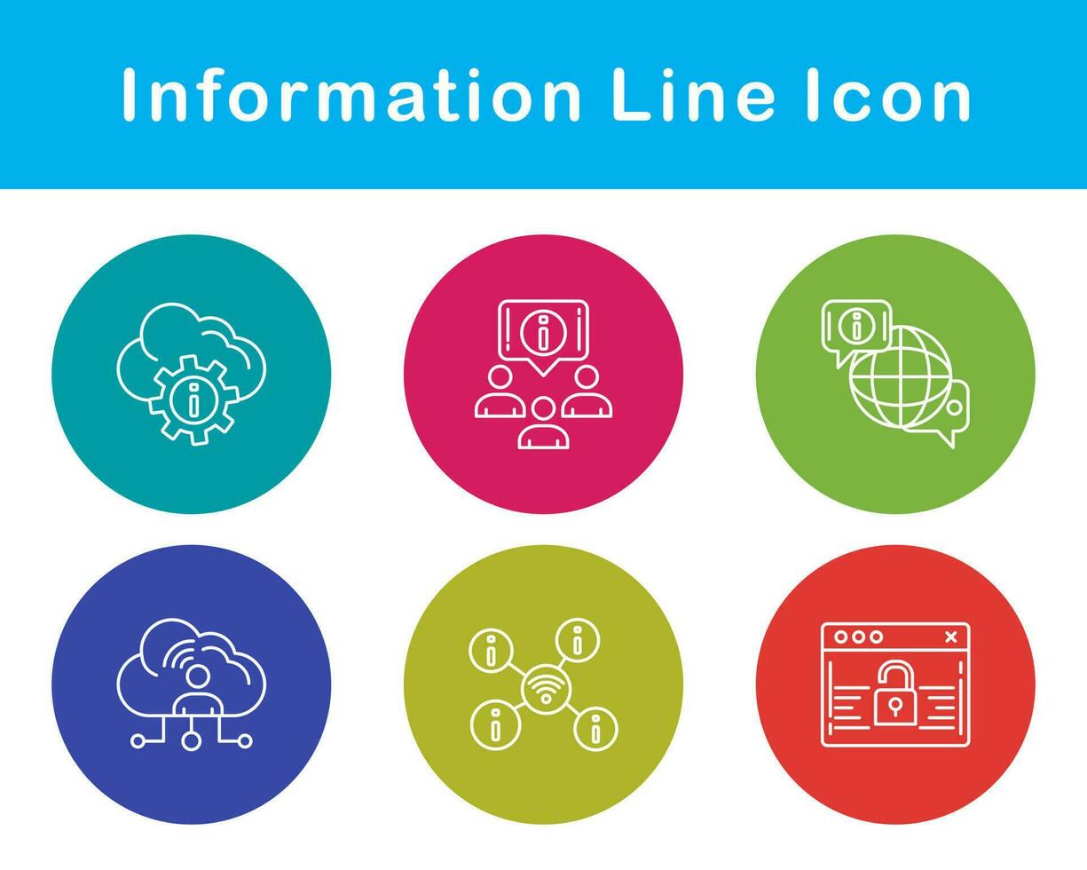 information vektor ikon uppsättning