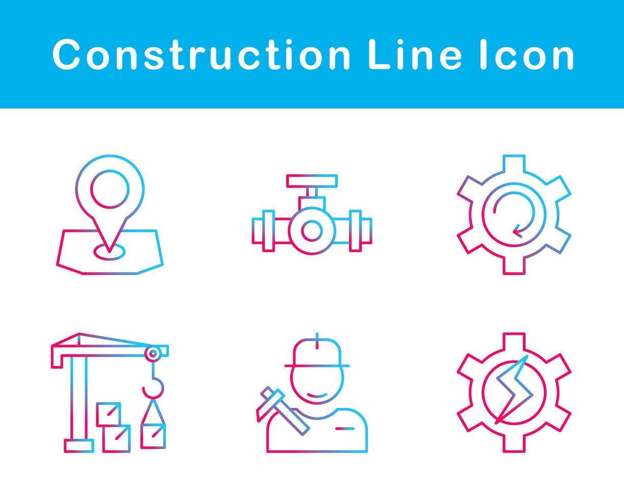 konstruktion vektor ikon uppsättning