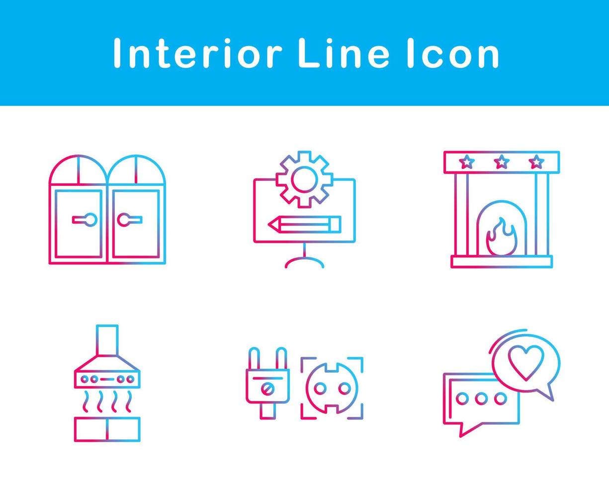 interiör vektor ikon uppsättning