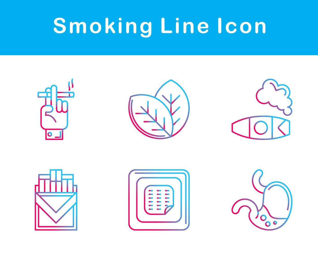Rauchen Vektor Symbol einstellen