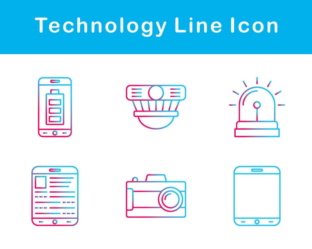 Technologie Vektor Symbol einstellen