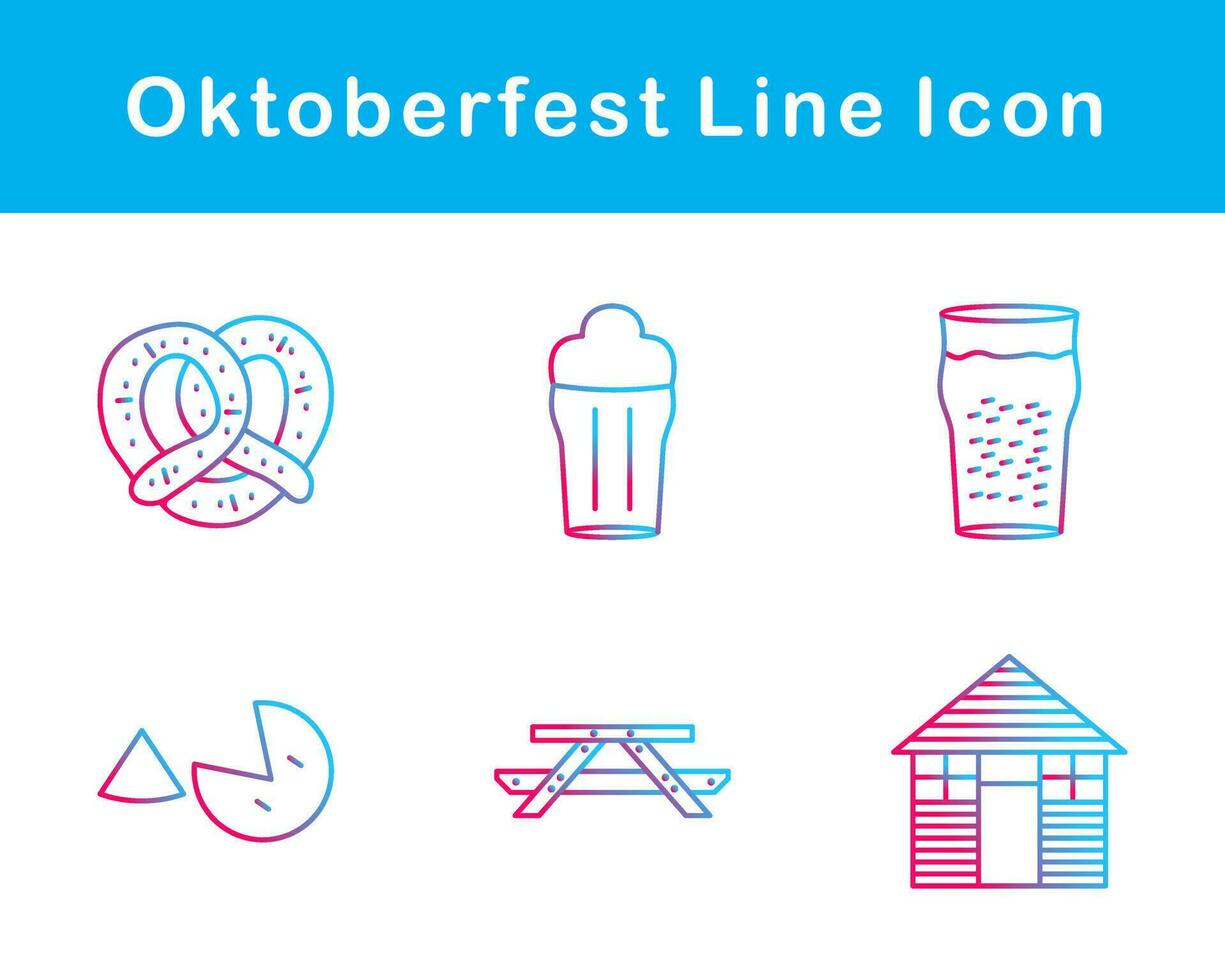 oktoberfest vektor ikon uppsättning