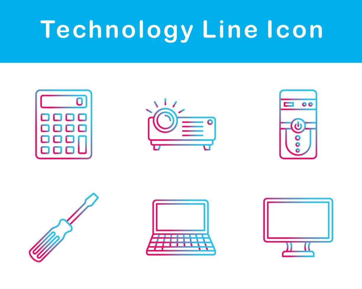 Technologie Vektor Symbol einstellen