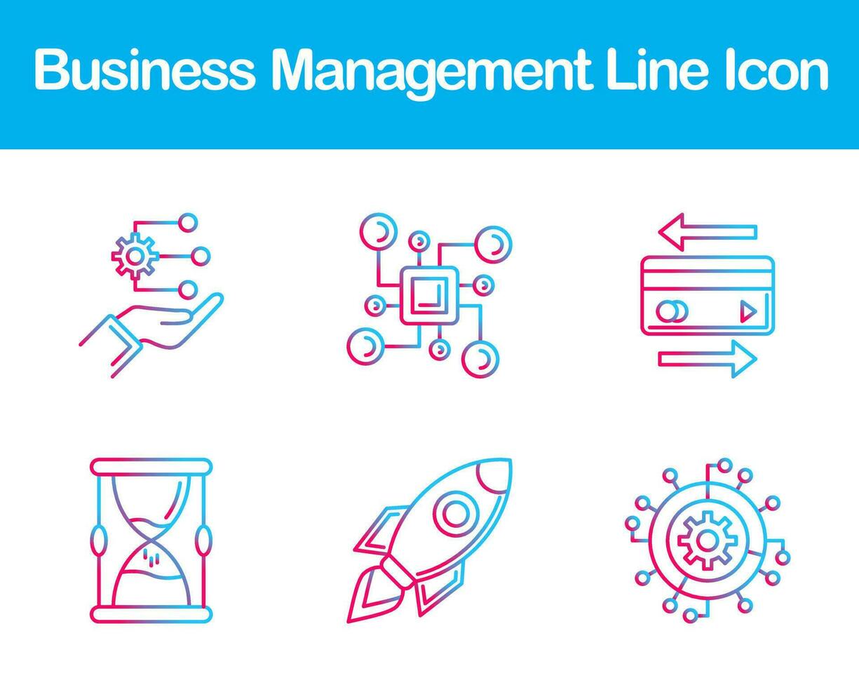 Geschäft Verwaltung Vektor Symbol einstellen