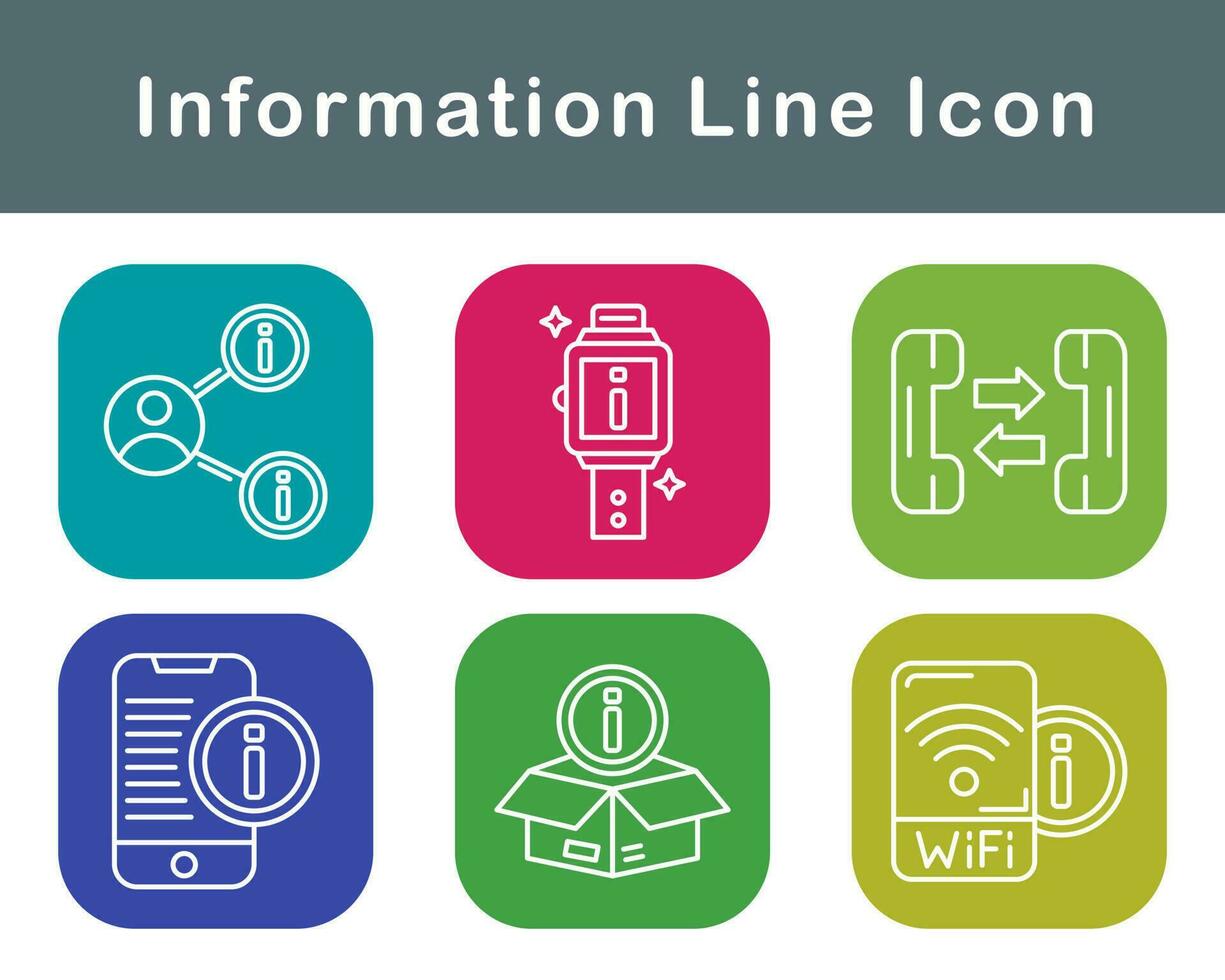 information vektor ikon uppsättning