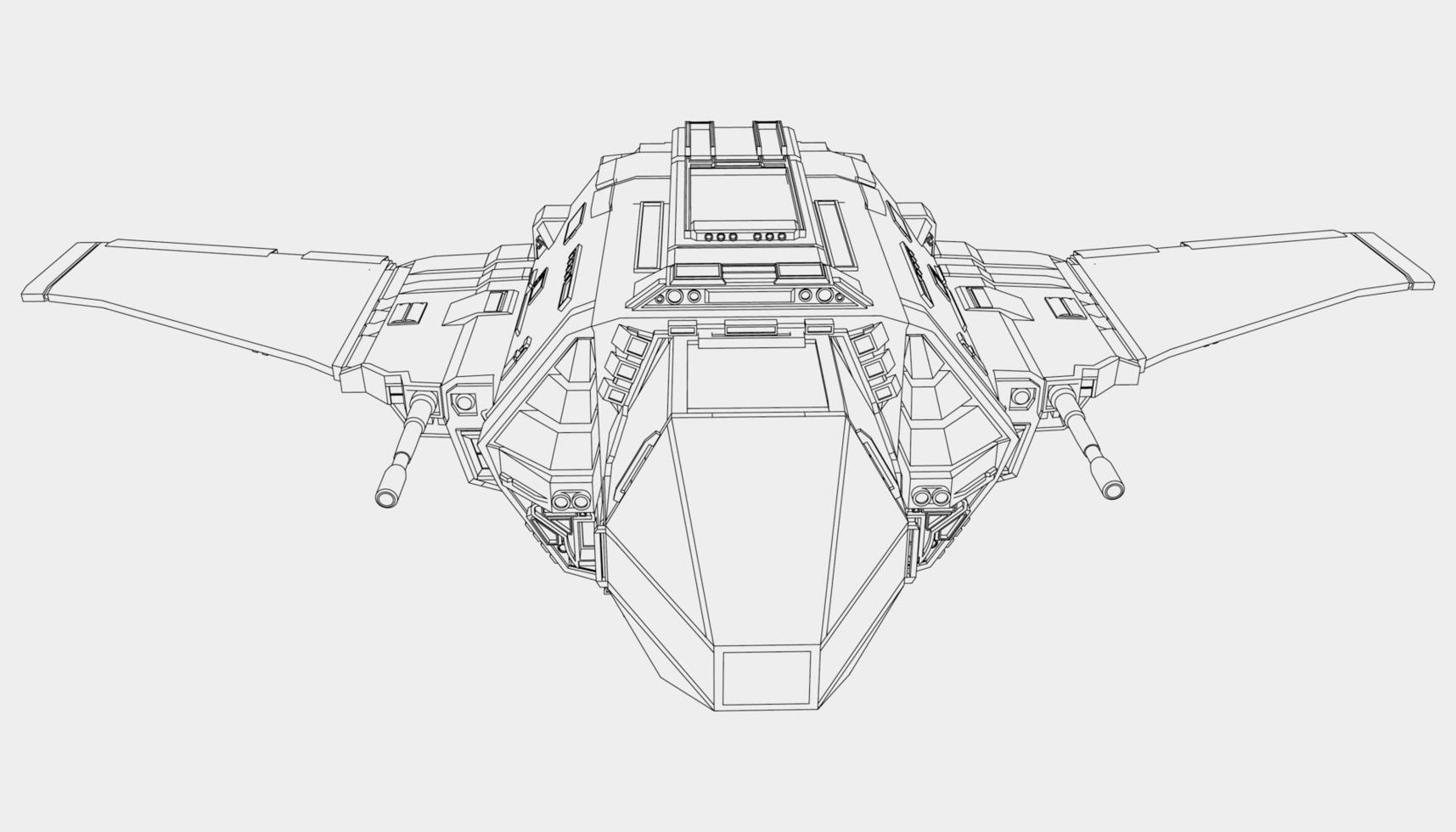 linear vom Raumschiff vektor