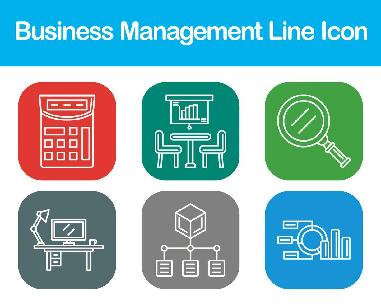 Geschäft Verwaltung Vektor Symbol einstellen