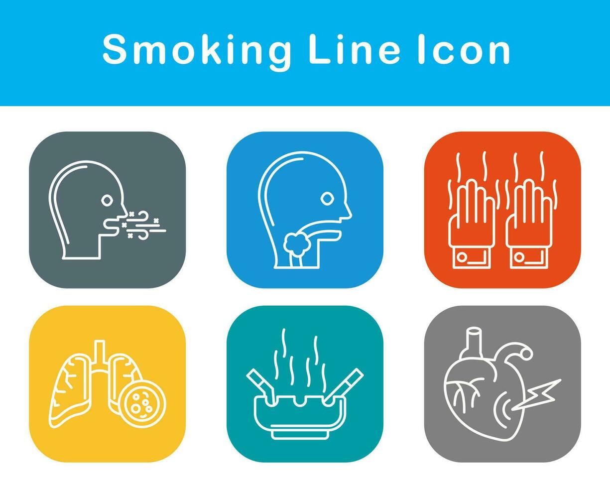 rökning vektor ikon uppsättning