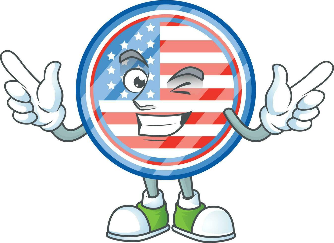 Kreis Abzeichen USA Symbol Design vektor