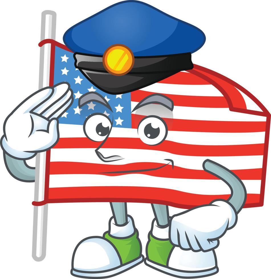 USA flagga med Pol ikon design vektor