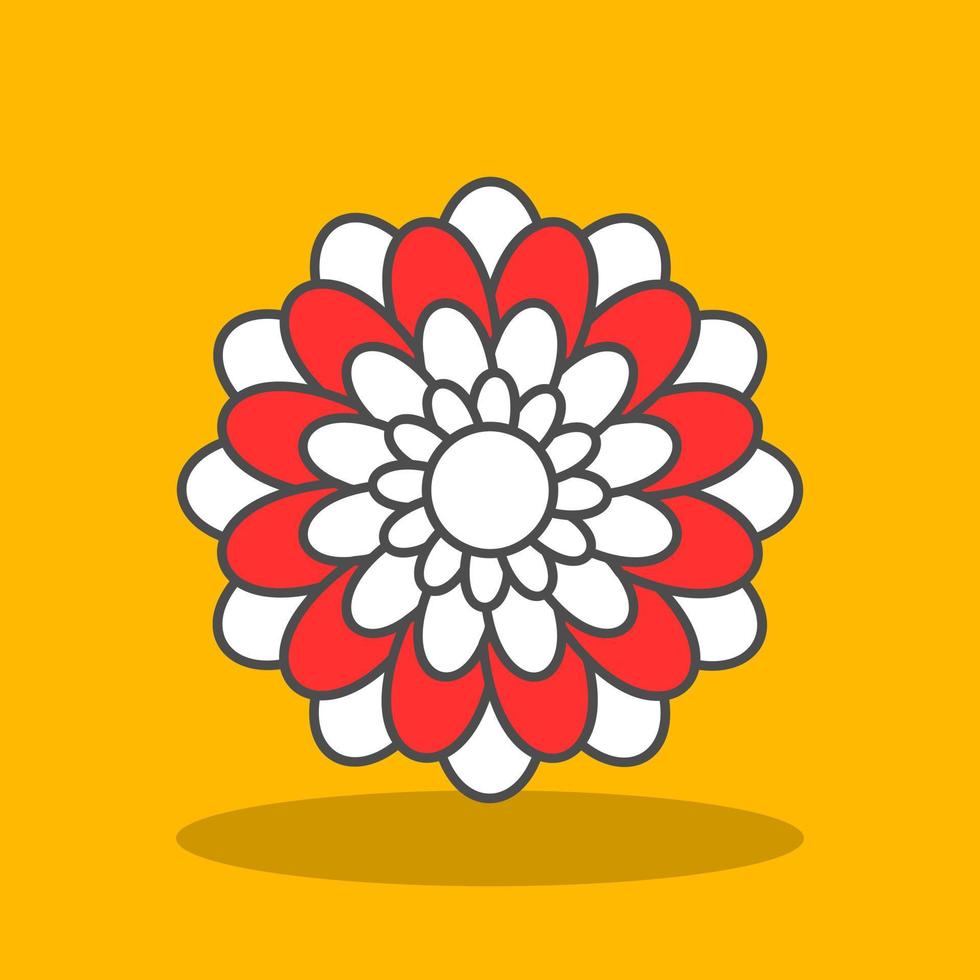 Chrysanthemen-Vektor-Icon-Design vektor