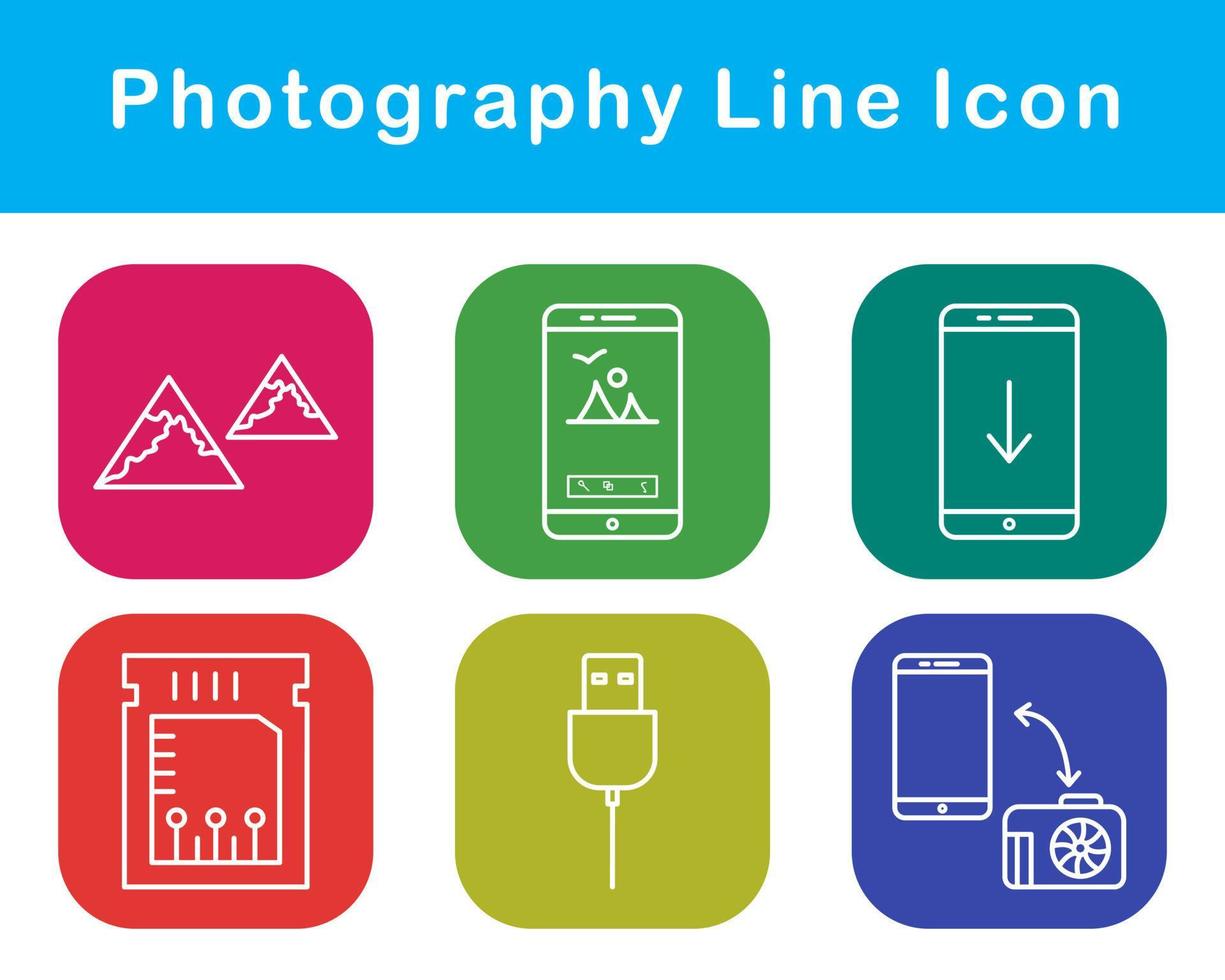 Fotografie Vektor Symbol einstellen