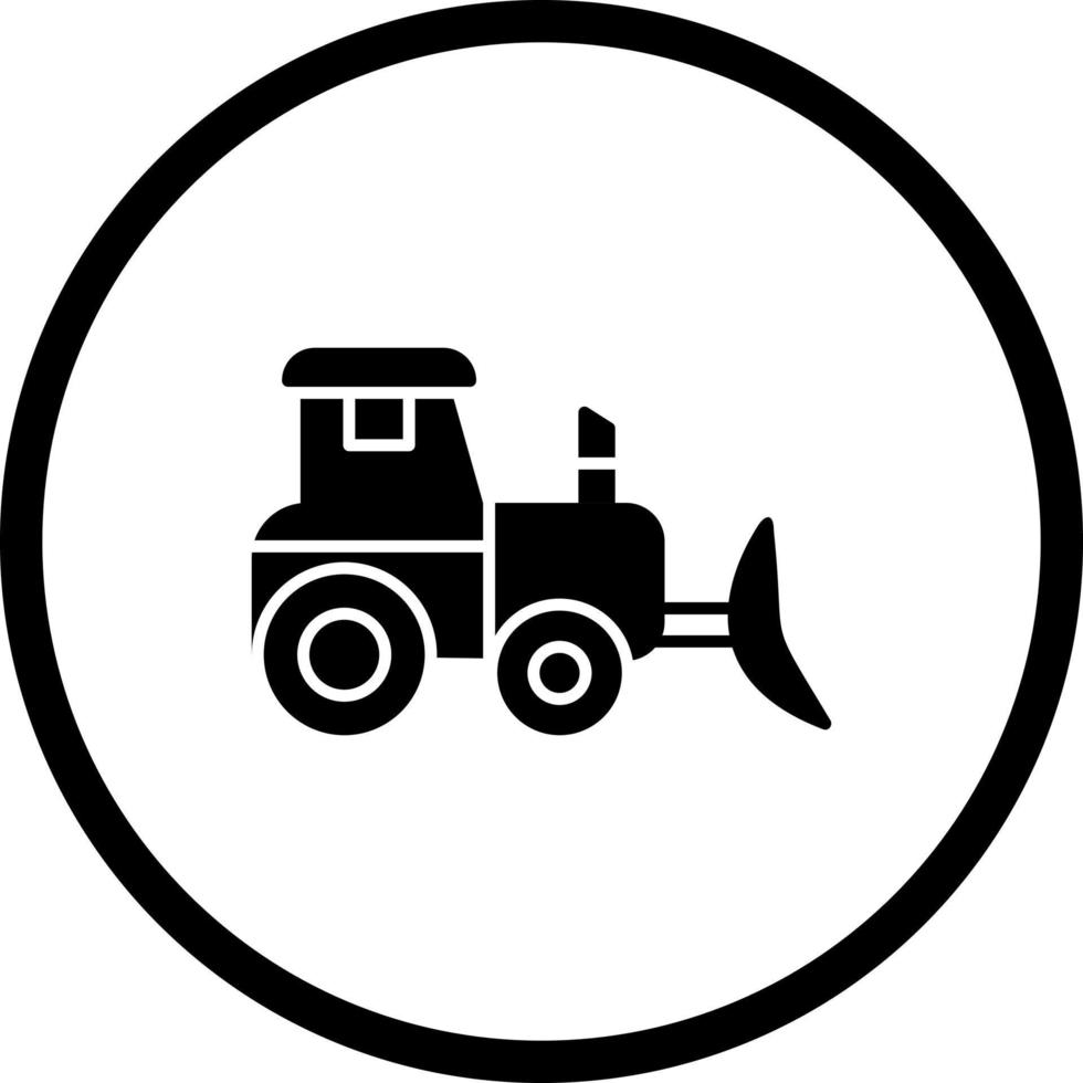 Industrietraktor-Vektorsymbol vektor