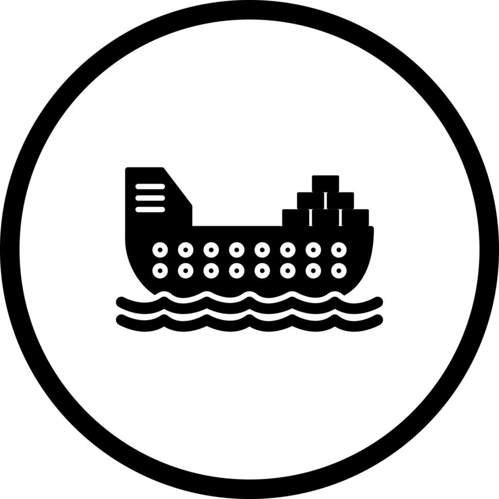 Frachtschiff-Vektorsymbol vektor