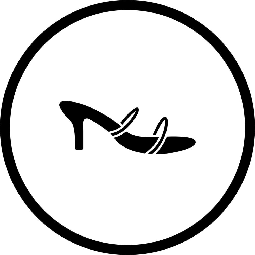 Vektorsymbol für stilvolle Sandalen vektor