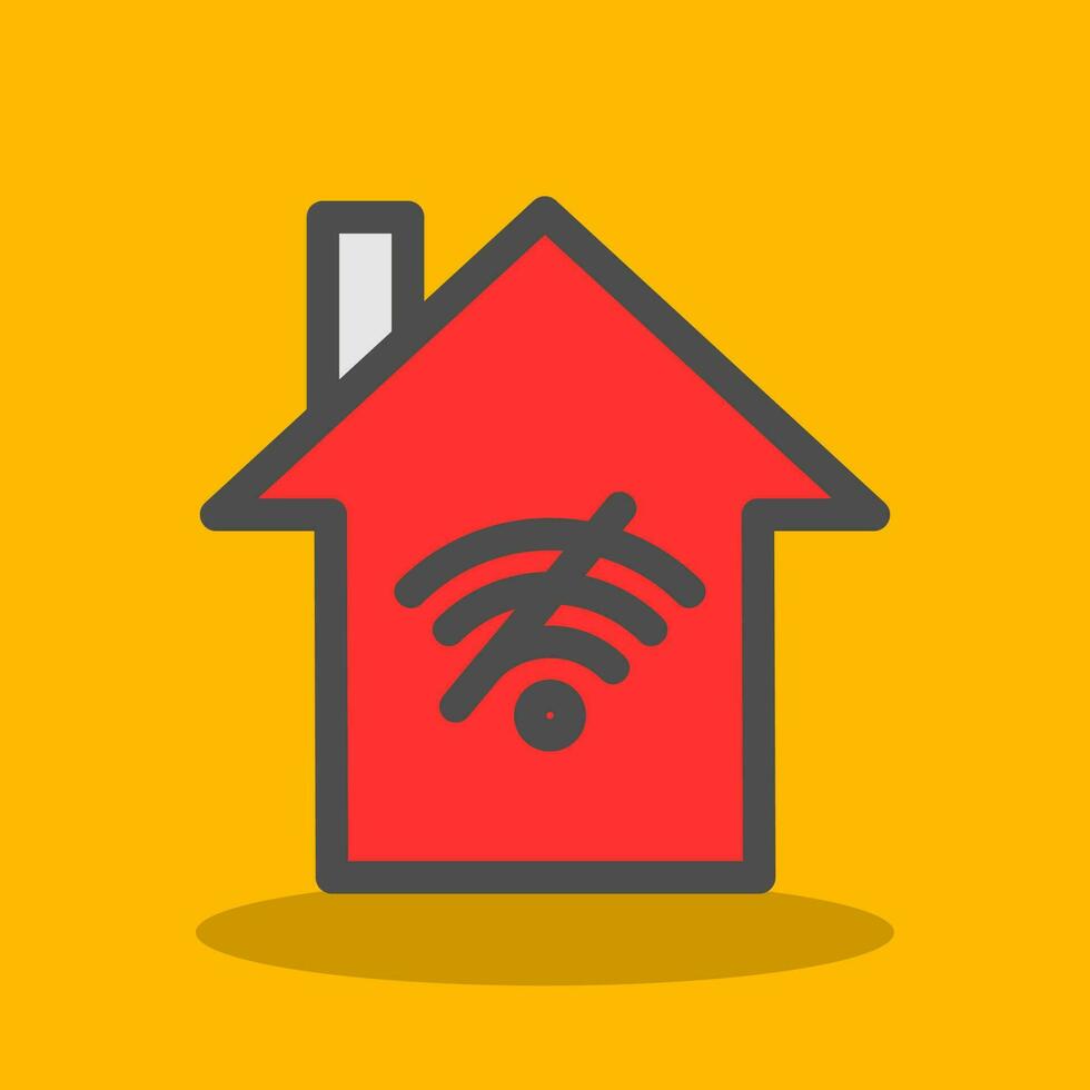 Kein WLAN-Home-Vektor-Icon-Design vektor