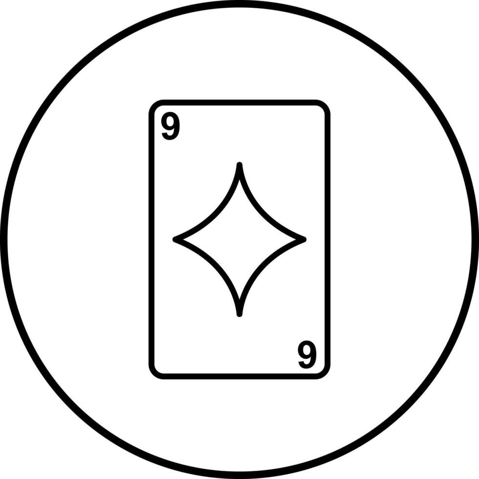 Vektorsymbol für Diamantkarten vektor