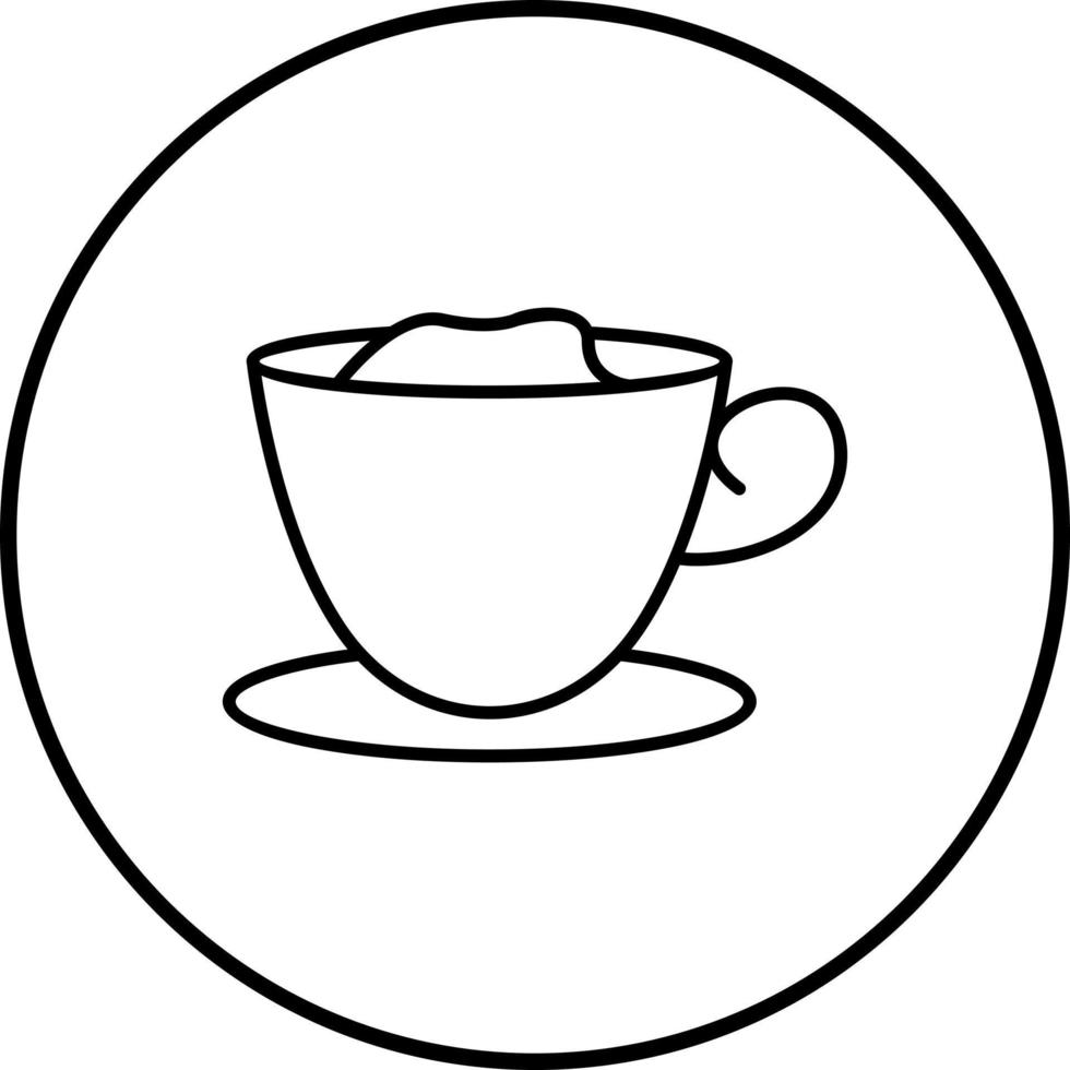 krämig kaffe vektor ikon