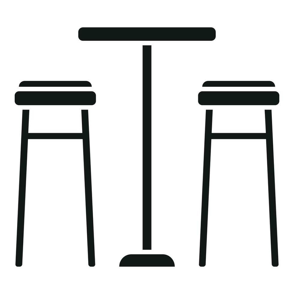 Salon Außen Möbel Symbol einfach Vektor. Cafe Bar vektor
